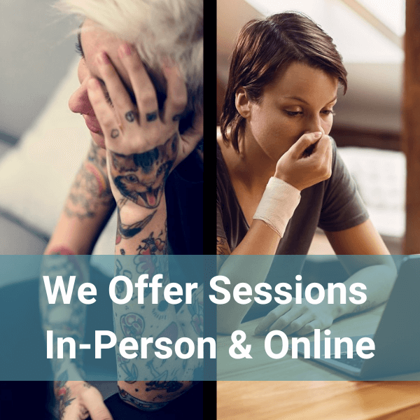 in-person sessions and online sessions